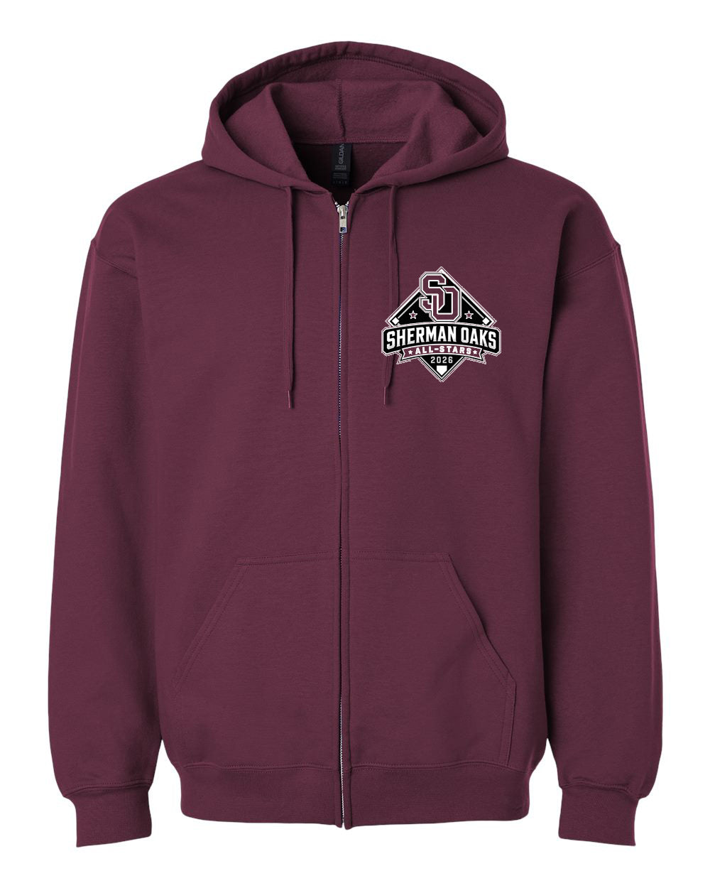 SO ALL-STAR #2 ZIP HOODIE - MAROON
