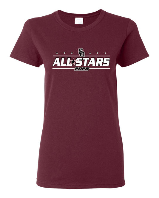 WOMEN'S SO ALL-STAR #1 TEE - MAROON